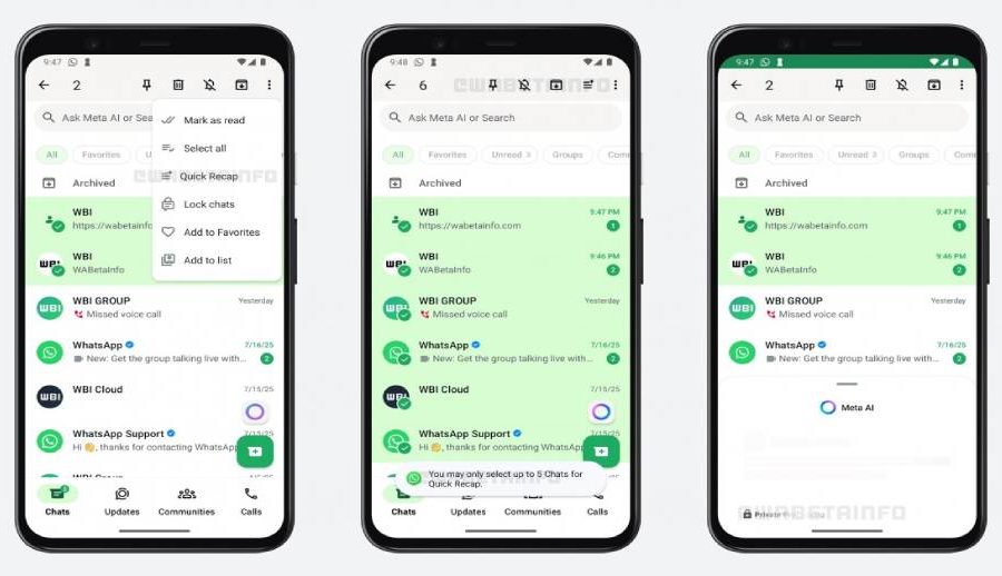 एकैपटक पाँचओटासम्म च्याटबाट ‘मेसेज समराइज’ गर्न मिल्ने क्विक रिक्याप फिचर ल्याउँदै ह्वाट्सएप