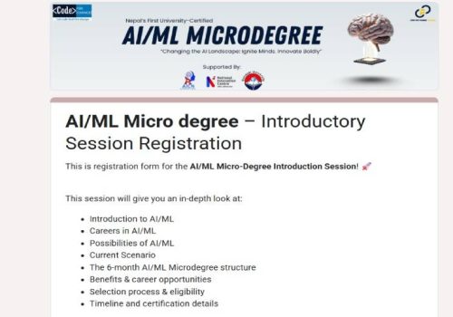 अब नेपालमै आर्टिफिसियल इन्टेलिजेन्स र मेशिन लर्निङको ६ महिने तालिम पाइने