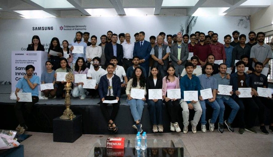 सामसङ इनोभेसन क्याम्पसका ५६ विद्यार्थीहरूलाई प्रमाणपत्र वितरण