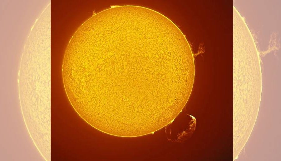 सूर्यको सतहमाथि विशाल सौर्य आँधी र ठूलो प्लाज्मा विस्फोट एकैपटक, दुर्लभ क्षण तस्बिरमा यसरी भयो कैद