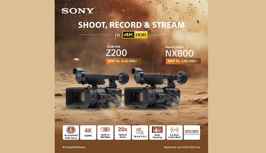 सोनीद्वारा भारतमा एआई-सञ्चालित क्यामकर्डर र व्यावसायिक शटगन माइक्रोफोन सार्वजनिक
