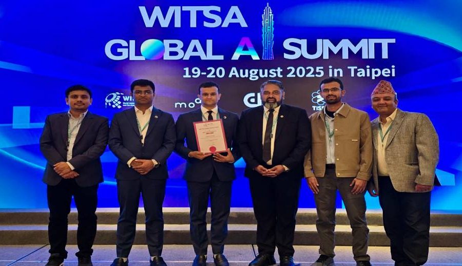 नेपाली आईटी कम्पनी ब्रोडवे इन्फोसिसलाई विट्साको प्रतिष्ठित ‘डिजिटल ट्यालेन्ट डेभलपमेन्ट अवार्ड’