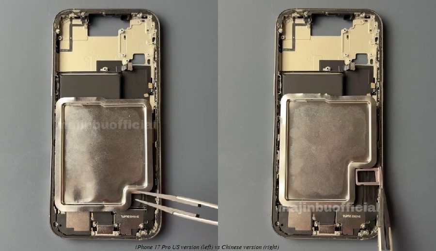 आईफोन १७ प्रोको ब्याट्री नयाँ तस्बिरहरूमा देखा पर्यो
