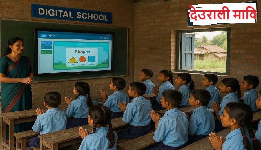 देउराली मावि महोत्तरीकै पहिलो ‘डिजिटल’ विद्यालय घोषणा