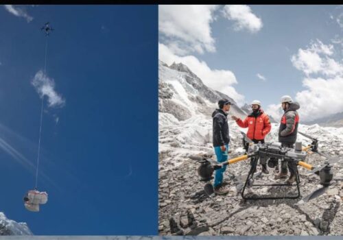 सगरमाथाको फोहर सङ्कलनमा ड्रोनको प्रयोग