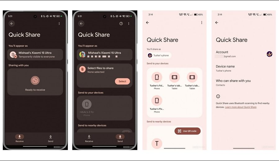 रिडिजाइन गरिएको र सुधारिएको क्विक सेयर सुविधा रोल आउट गर्दै गुगल