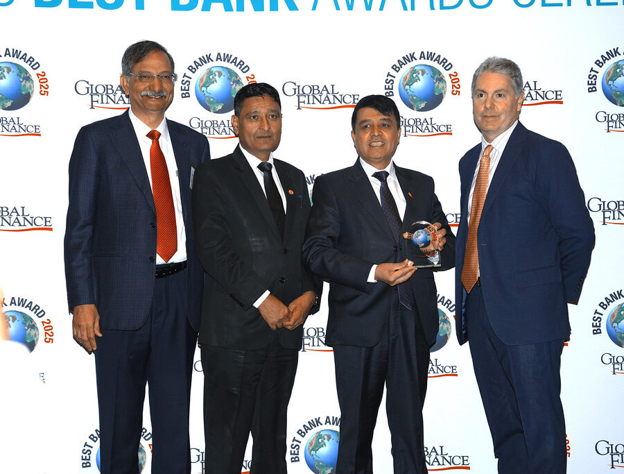 ग्लोबल आइएमई बैंक दोस्रो पटक ग्लोबल फाइनान्सको “बेष्ट बैंक अवार्ड” बाट सम्मानित