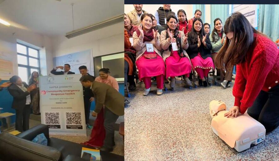 हाप्सा नेपालद्वारा दरबार हाई स्कुलमा आकस्मिक सामुदायिक रेस्पोन्स टूलकिटको उद्घाटन तथा प्राथमिक उपचार तालिम