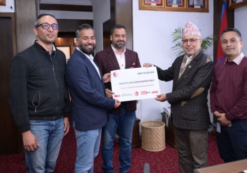 एफवान सफ्ट ग्रुप आवद्ध कम्पनीहरुले भौतिक पूर्वाधार पुनर्निर्माण कोषमा दिए ७५ लाख रुपैयाँ