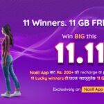 एनसेलका ११ भाग्यशाली ग्राहकलाई ११ जीबी डाटा निःशुल्क