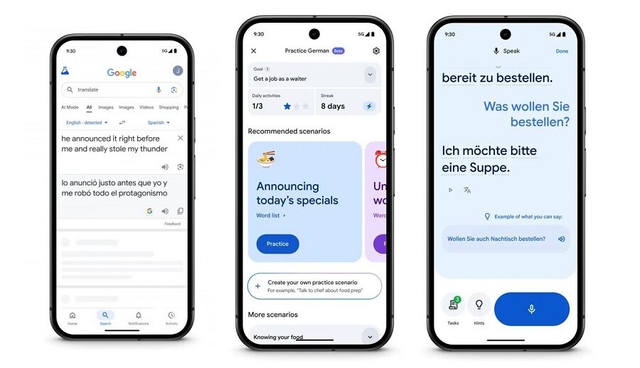 गुगल ट्रान्सलेट अब जेमिनीद्वारा संचालित, हेडफोनहरूमा प्रत्यक्ष अनुवादहरू समावेश