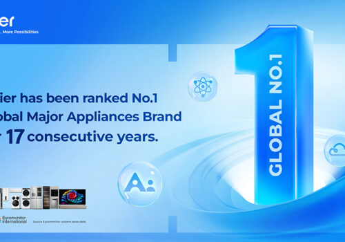 युरोमोनिटर इन्टरनेशनलको तथ्यांङ्कअनुसार हायर विश्वकै नम्बर १ होम एप्लायन्स ब्रान्ड बन्न सफल