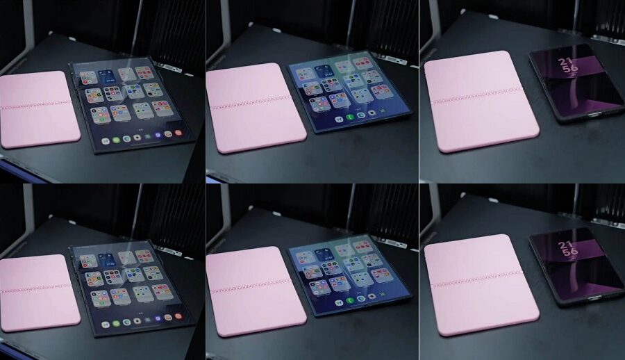 ग्यालेक्सी जेड फोल्ड७, जेड ट्राइफोल्ड र ह्वावे पुरा एक्ससँग तुलना गरिएको आईफोन फोल्डको डिजाइन बाहिरियो