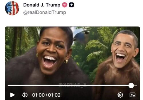 ओबामालाई बाँदरका रूपमा चित्रण गरेको भिडियो पोस्ट