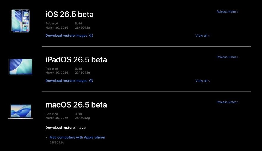 एप्पलले विकासकर्ताहरूका लागि जारी गर्यो पहिलो आईओएस २६.५ बिटा भर्सन