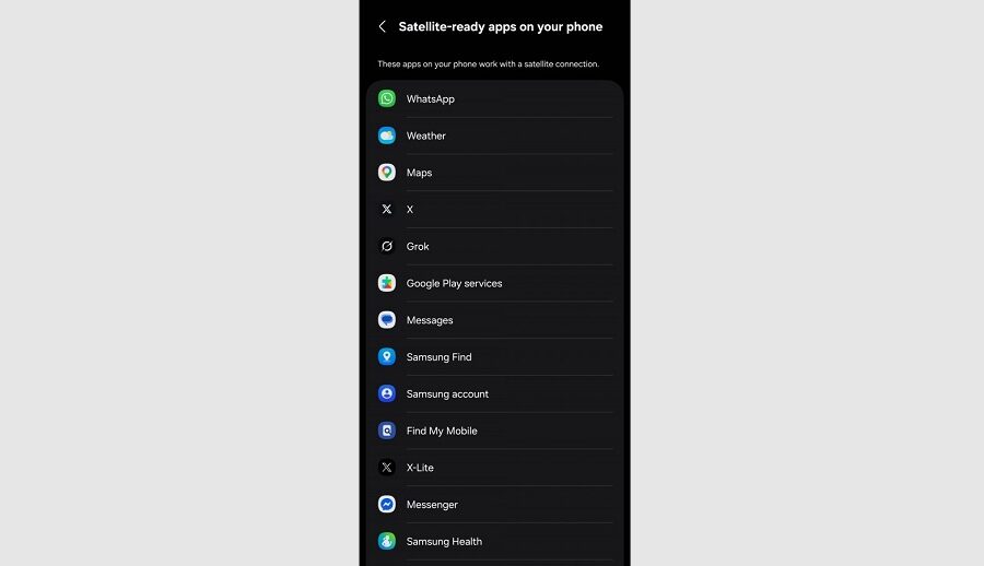 सामसङले स्याटेलाइट–रेडि एपहरूको सूची देखाउन सुरु गर्यो