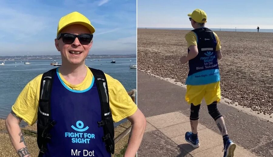 एआई ग्लासेसको मद्दतले दृष्टिविहीन व्यक्तिले पहिलो पटक म्याराथन दौडने