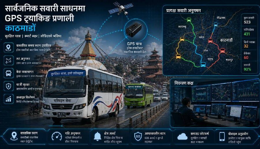 सार्वजनिक सवारी धनीले आफ्नो सवारी साधनमा अनिवार्य जीपीएस उपकरण जडान गर्नु पर्ने