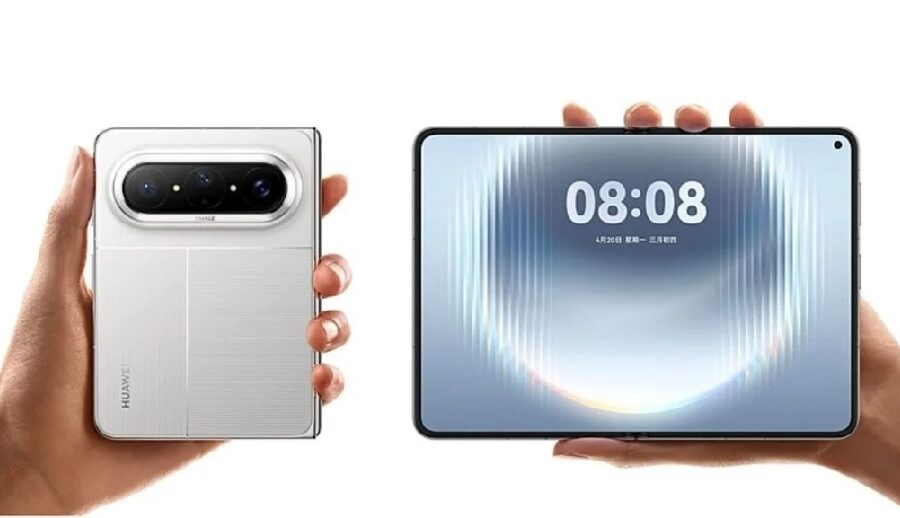 ह्वावे पुरा एक्स म्याक्स पहिलो वाइड बुक–स्टाइल फोल्डेबलको रूपमा किरिन ९०३० प्रोको साथ सार्वजनिक