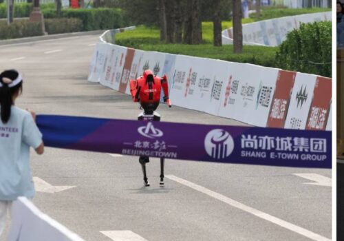 बेइजिङ हाफ म्याराथनमा मानिसभन्दा अघि दौडिए मानव-रोबोट, तीव्र प्रगतिको प्रदर्शन