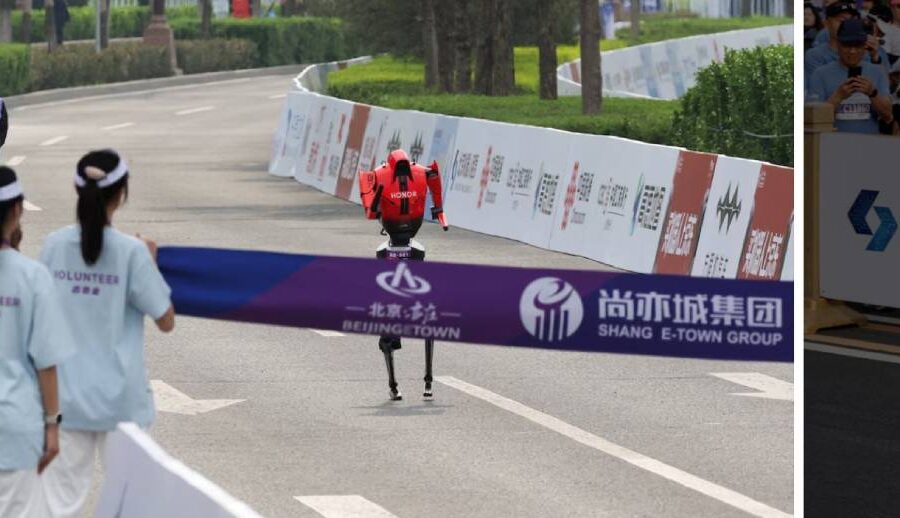 बेइजिङ हाफ म्याराथनमा मानिसभन्दा अघि दौडिए मानव-रोबोट, तीव्र प्रगतिको प्रदर्शन