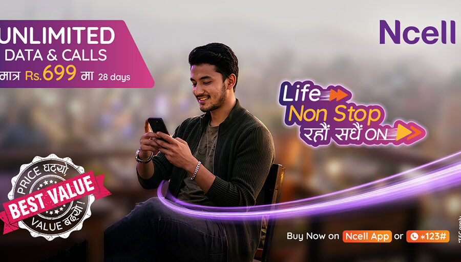 Ncell slashes unlimited data and voice pack price by 65% to Rs 699