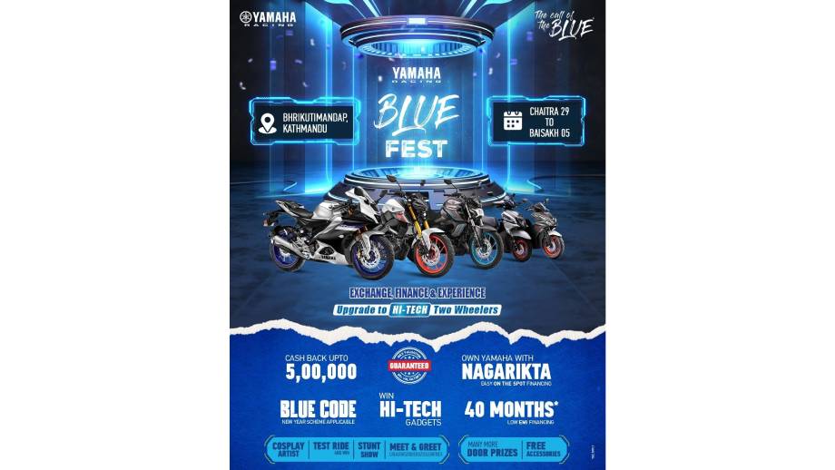 Yamaha Nepal announces Blue Fest; a major two-wheeler event