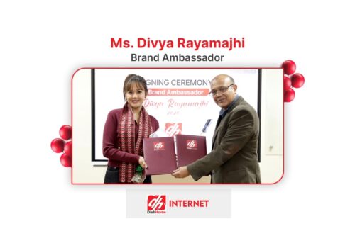 डिशहोम इन्टरनेटको ब्रान्ड एम्बेस्डरमा अभिनेत्री दिव्या रायमाझीको निरन्तरता