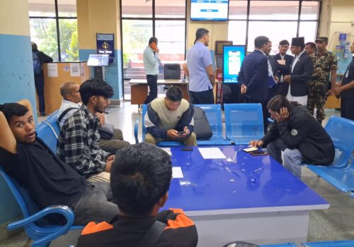 Communications Minister inspects NTC’s Sundhara office, instructs to further improve services