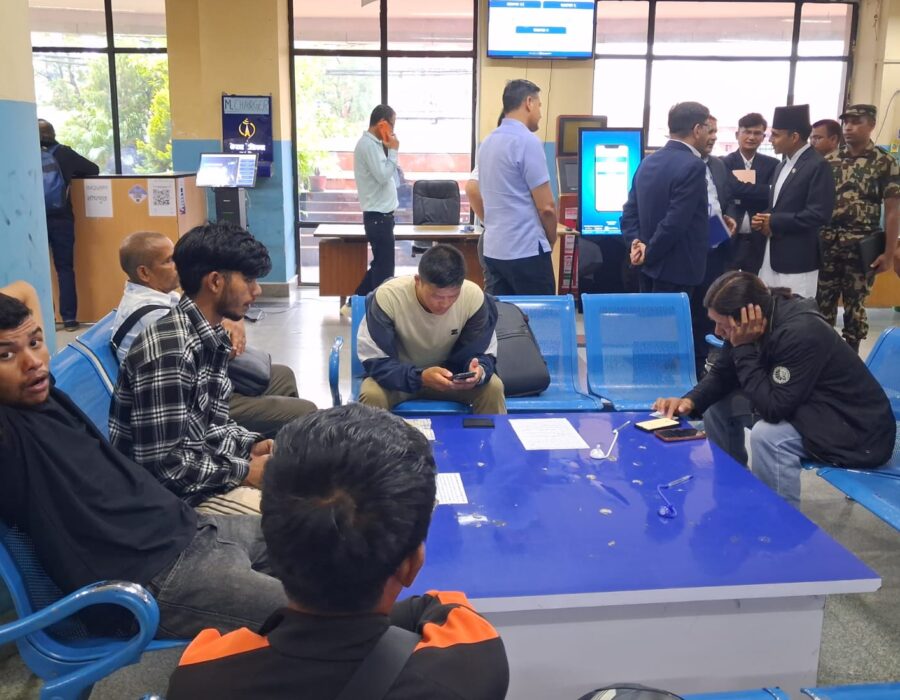 Communications Minister inspects NTC’s Sundhara office, instructs to further improve services