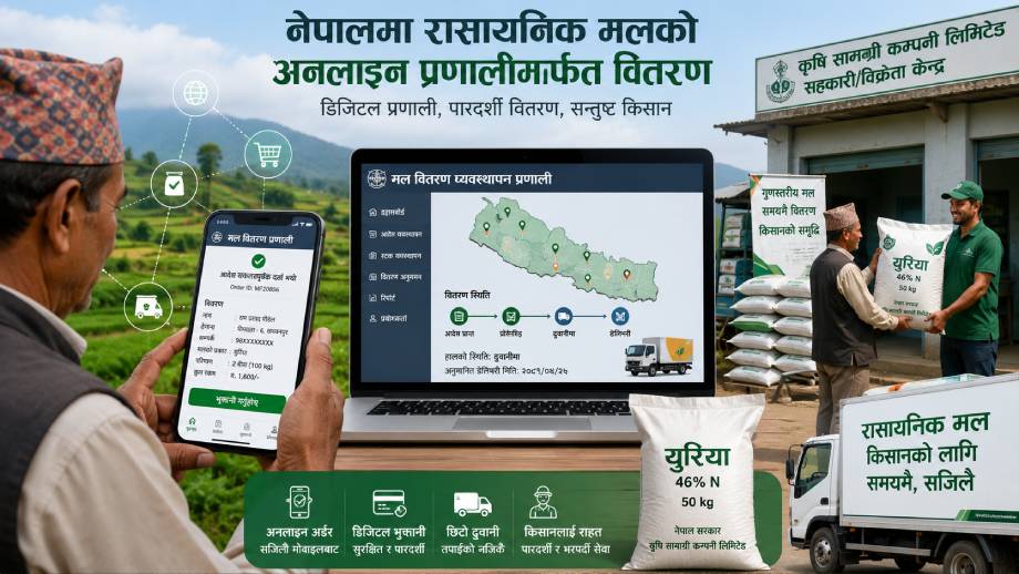 चितवनमा अनलाइन प्रणालीबाट मल वितरण