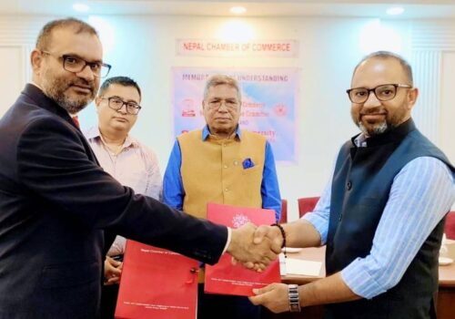 नेपाल चेम्बर अफ कमर्स र भारतको बेनेट विश्वविद्यालयबीच उद्यमशीलता तथा नवप्रवर्तनमा सहकार्य गर्ने समझदारी