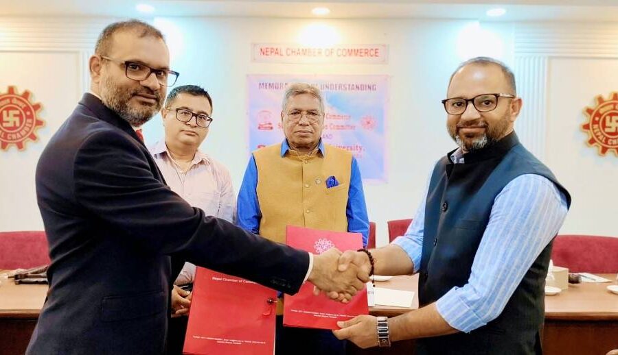 नेपाल चेम्बर अफ कमर्स र भारतको बेनेट विश्वविद्यालयबीच उद्यमशीलता तथा नवप्रवर्तनमा सहकार्य गर्ने समझदारी