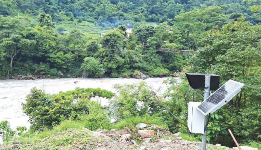 बाढीको सूचना दिन मर्स्याङ्दीमा साइरन