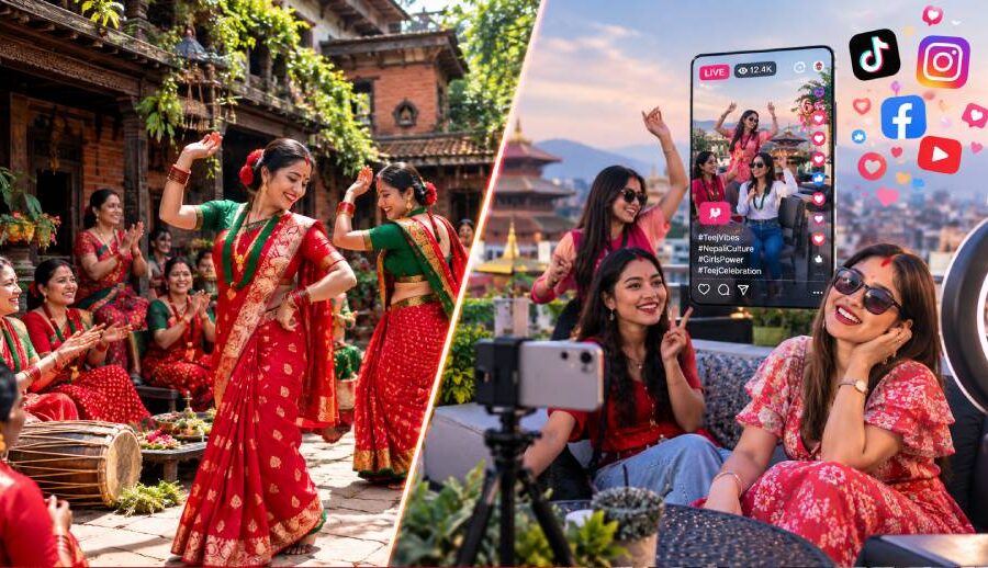 माइतीको आँगनदेखि सामाजिक सञ्जालनसम्मः बदलिँदो तीज