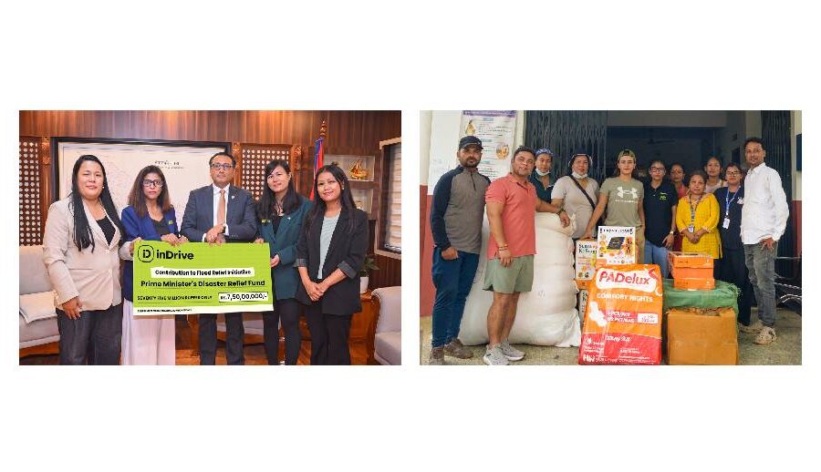 इन्ड्राइभद्वारा प्रधानमन्त्री दैवी प्रकोप उद्धार कोषमा ७ करोड ५० लाख सहयोग