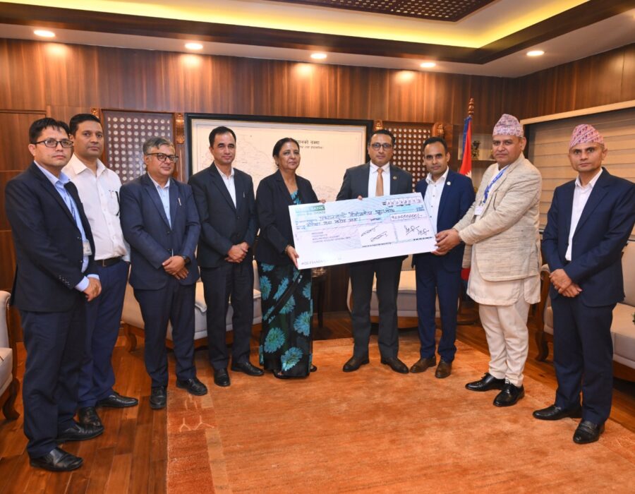 नेपाल टेलिकमले प्रधानमन्त्री दैवी प्रकोप उद्धार कोषमा दियो १० करोड रुपैयाँ