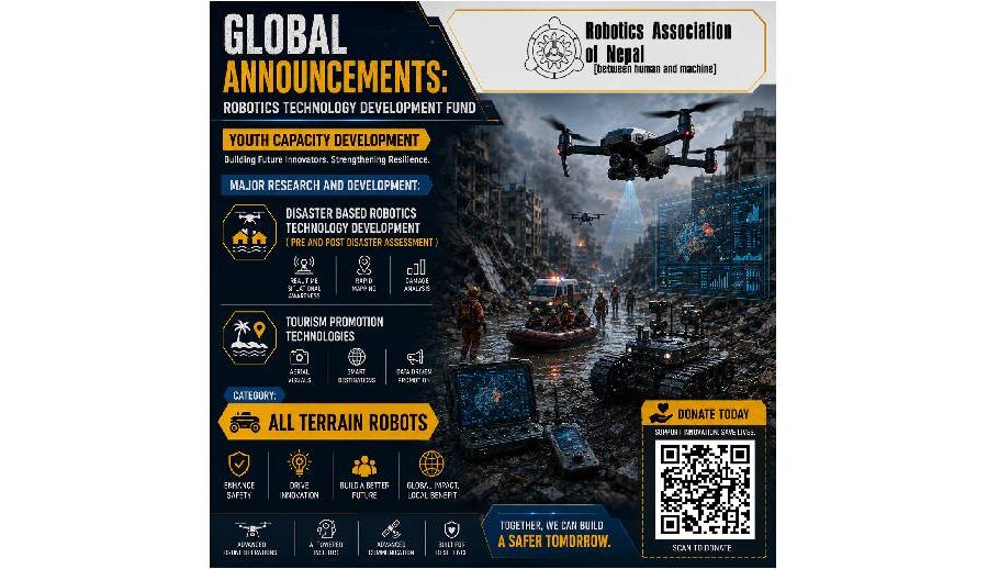 Robotics Association of Nepal launches Robotics Technology Fund to build homegrown solutions for disaster resilience