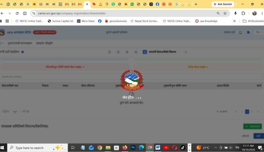 अन्तिम समयमा सर्भर क्य्रास: कम्पनी रजिष्ट्रार कार्यालयको चरम लापरबाहीले हजारौँ व्यवसायी मारमा